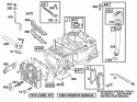 Cylinder Head Oil Fill Diagram and Parts List for 12S802-0844-01  Briggs and Stratton Engine